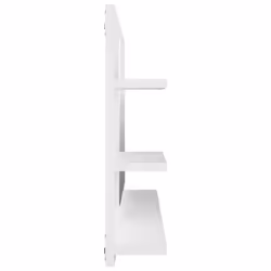 vidaXL Bathroom Mirror White Engineered Wood Washroom Wall Mirror Furniture - Additional view 6