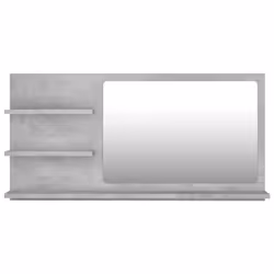 vidaXL Bathroom Mirror Concrete Grey Engineered Wood Washroom Mirror Furniture - Additional view 5