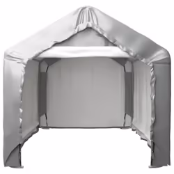 vidaXL Storage Tent Grey Galvanised Steel Outdoor Canopy Pavilion Tent Shelter