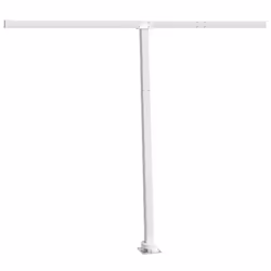 vidaXL Awning Post Set Garden Balcony Patio Metal Awning Support Post Iron - white, 300 x 245 cm