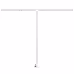 vidaXL Awning Post Set Garden Balcony Patio Metal Awning Support Post Iron - white, 300 x 245 cm