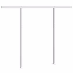 vidaXL Awning Post Set Adjustable Tent Poles Outdoor Tarp Pole Anthracite Iron - white, 300 x 245 cm