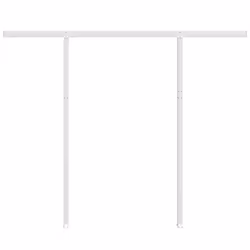 vidaXL Awning Post Set Adjustable Tent Poles Outdoor Tarp Pole Anthracite Iron - white, 300 x 245 cm