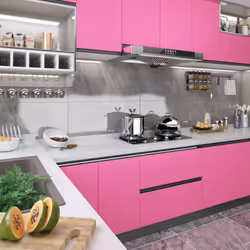 vidaXL Self-adhesive Furniture Film High Gloss Pink PVC Window Home Decoration