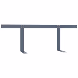 vidaXL Backrest for Pallet Sofa Light Grey 110 cm Iron Outdoor Furniture Frame - Additional view 2