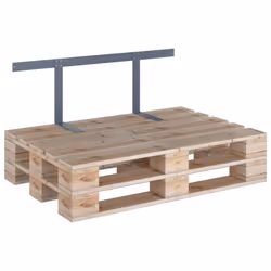 vidaXL Backrest for Pallet Sofa Light Grey 110 cm Iron Outdoor Furniture Frame - Additional view 4