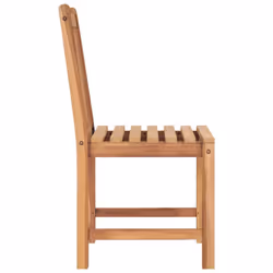 vidaXL Solid Teak Wood Garden Dining Set 5 Piece Outdoor Table and Chairs