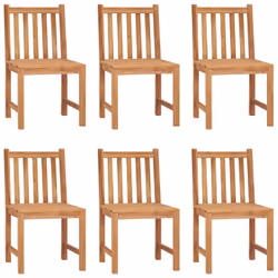 vidaXL Solid Teak Wood Garden Dining Set Outdoor Wooden Furniture 5/7 Piece - 6 piece