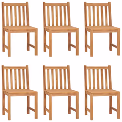 vidaXL Solid Teak Wood Garden Dining Set Patio with/without Armrest 5/7 Piece - 7 - Additional view 2