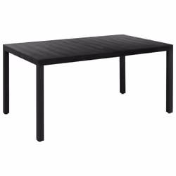vidaXL Garden Dining Set 7 Piece Black Table and Chairs Outdoor Furniture - Additional view 9