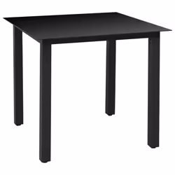 vidaXL Garden Dining Set 3 Piece Black and Brown Outdoor Table and Chairs - Additional view 4