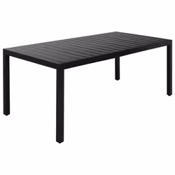 vidaXL Garden Dining Set 7 Piece Black and Brown Chairs and Table Furniture - Additional view 9