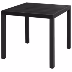 vidaXL Garden Dining Set 3 Piece PVC Rattan Black Patio Outdoor Furniture Set