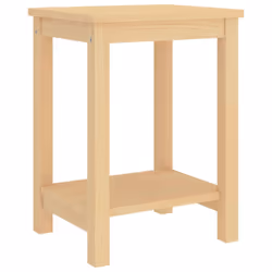 vidaXL Solid Wood Pine Bedside Cabinet Light Wood End Side Table Nightstand