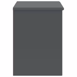 vidaXL Solid Pinewood Bedside Cabinet Dark Grey 40 cm Wooden Side End Table - Additional view 2