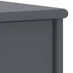 vidaXL Solid Pinewood Bedside Cabinet Dark Grey 40 cm Wooden Side End Table - Additional view 4