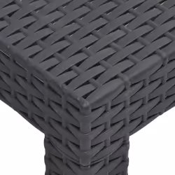 vidaXL Garden Table Anthracite PP Rattan Outdoor Coffee Tea Couch Lounge Table - Additional view 4