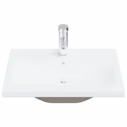 vidaXL Built-in Basin with Faucet 61x39x18 cm Ceramic White Bathroom Sink - Additional view 2