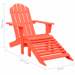 VidaXL 315863 outdoor chair Terrace Padded seat Pinewood Red - Additional view 8