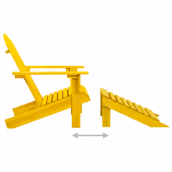 VidaXL 315864 outdoor chair Terrace Padded seat Pinewood Yellow - Additional view 5