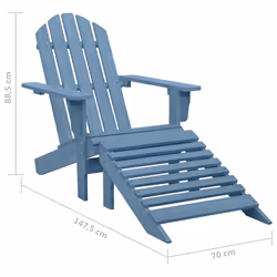 VidaXL 315865 outdoor chair Terrace Padded seat Pinewood Blue - Additional view 8