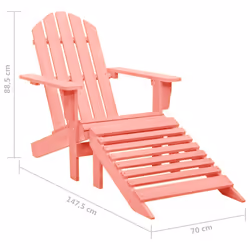 VidaXL 315867 outdoor chair Terrace Padded seat Pinewood Pink - Additional view 8