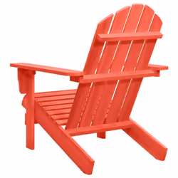vidaXL Garden Adirondack Chair Solid Fir Wood Red - Additional view 3