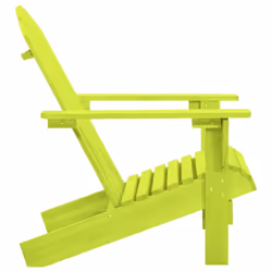 vidaXL Solid Fir Wood Garden Adirondack Chair Green Wooden Outdoor Armchair