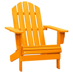 vidaXL Patio Adirondack Chair Solid Fir Wood Orange