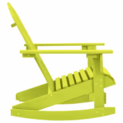 vidaXL Solid Fir Wood Garden Adirondack Rocking Chair Green Outdoor Seating