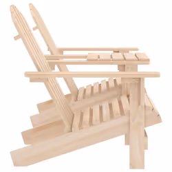 vidaXL Garden Adirondack Chairs with Tea Table Solid Fir Wood