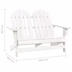 VidaXL 315899 outdoor chair Terrace Padded seat Pinewood White - Additional view 6