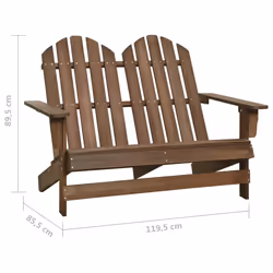 VidaXL 315901 outdoor chair Terrace Padded seat Pinewood Brown - Additional view 6