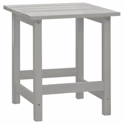 vidaXL Solid Fir Wood Garden Adirondack Chair with Table Grey Patio Seating - Additional view 7