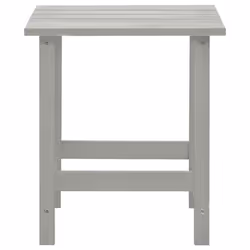 vidaXL Solid Fir Wood Garden Adirondack Chair with Table Grey Patio Seating - Additional view 8