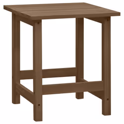 vidaXL Solid Fir Wood Garden Adirondack Chair with Table Brown Patio Seating - Additional view 7