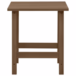 vidaXL Solid Fir Wood Garden Adirondack Chair with Table Brown Patio Seating - Additional view 8