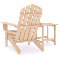 vidaXL Solid Fir Wood Garden Adirondack Chair with Table Outdoor Seating Set