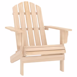 vidaXL Solid Fir Wood Garden Adirondack Chair with Table Outdoor Seating Set - Additional view 4