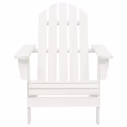 vidaXL Solid Fir Wood Garden Adirondack Chair with Ottoman&Table White Unit - Additional view 8