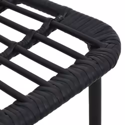 vidaXL Outdoor Dining Set 5 Piece Poly Rattan and Glass Furniture Chair Table - Additional view 8