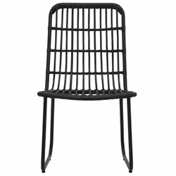 vidaXL Outdoor Dining Set 7 Piece Poly Rattan and Glass Furniture Chair Table - Additional view 5