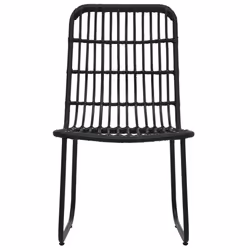 vidaXL Outdoor Dining Set 7 Piece Poly Rattan and Glass Garden Furniture Set