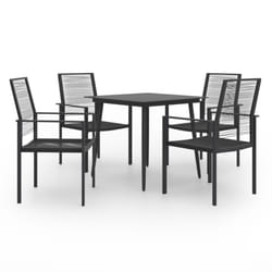 vidaXL Garden Dining Set 5 Piece Outdoor Table and Chairs Patio Furniture