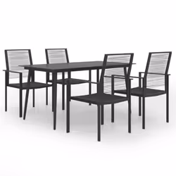 vidaXL Garden Dining Set 5 Piece Outdoor Patio Furniture Table and Chairs