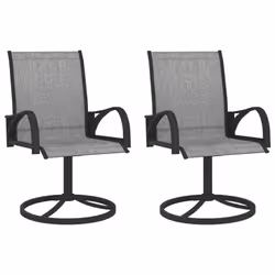 vidaXL Garden Dining Set 3 Piece Textilene and Steel Table and Chairs Patio - Additional view 8