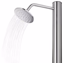 vidaXL Garden Shower Stainless Steel Bath Tower Stands Faucet Outside Outdoor