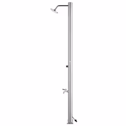 vidaXL Garden Shower Stainless Steel Bath Tower Stands Faucet Outside Outdoor - Additional view 5