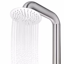 vidaXL Garden Shower Stainless Steel Bath Tower Stands Outside Faucet Outdoor
