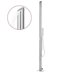 vidaXL Garden Shower Stainless Steel Outdoor Bath Tower Faucet Stands Outside